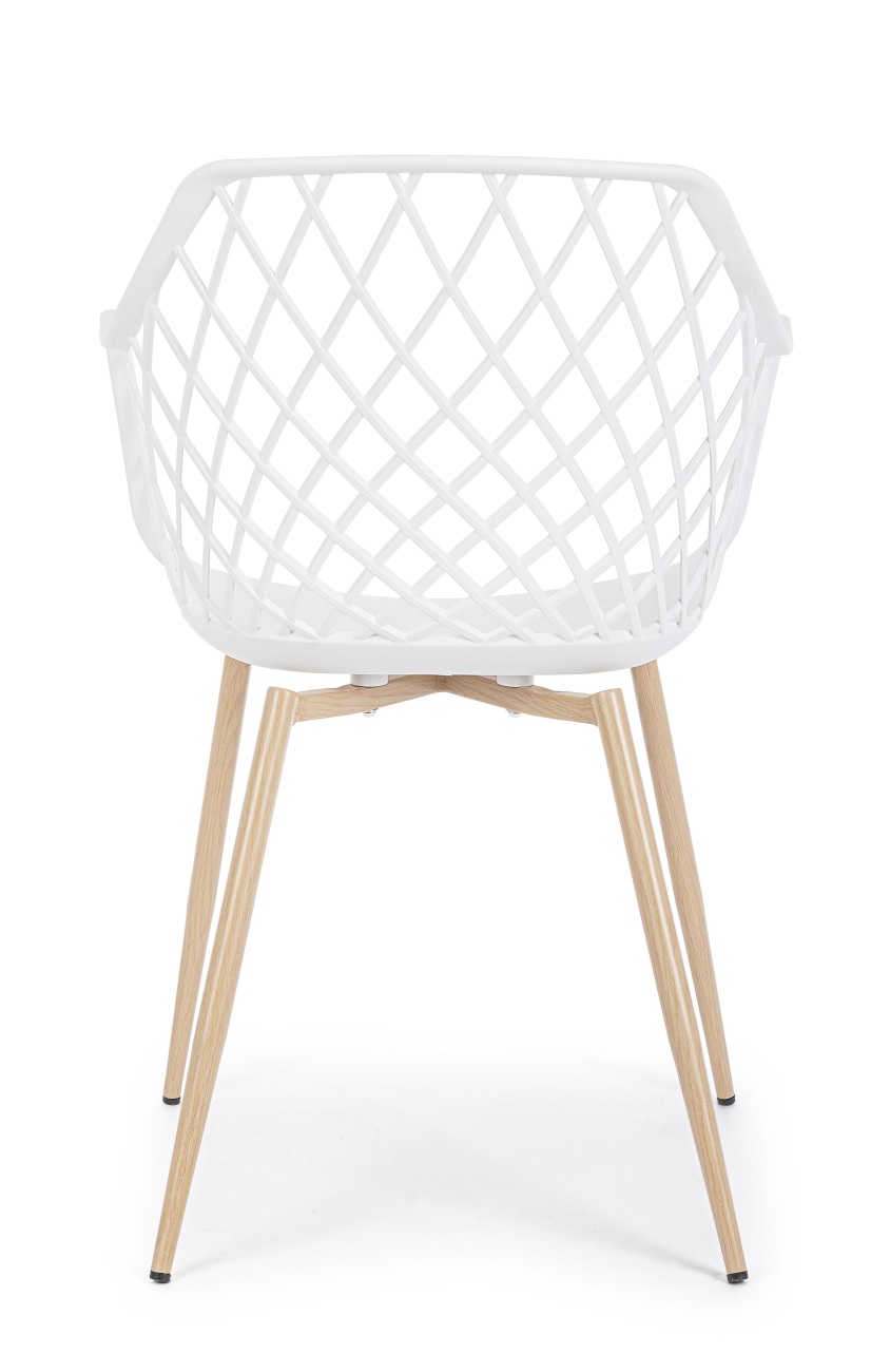 Stuhl Optik 4er-Set, Weiß