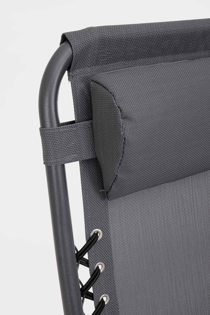 Liegestuhl Santana aus Metall, Anthrazit