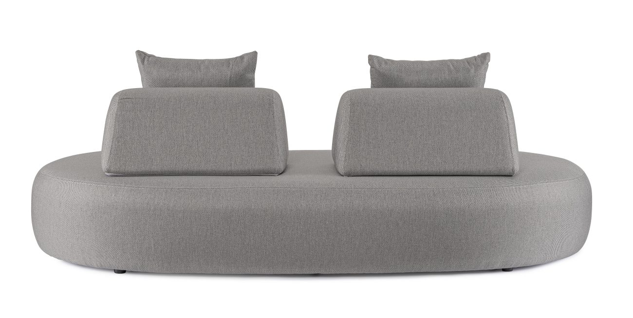 Gartensofa Cooper aus Olefin-Stoff, Grau