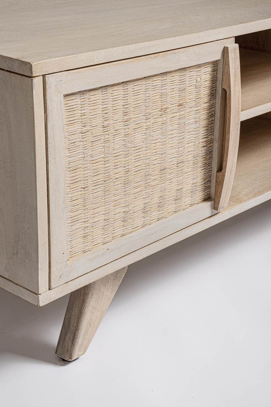 TV-Board Sahana aus Mangoholz, 128 cm