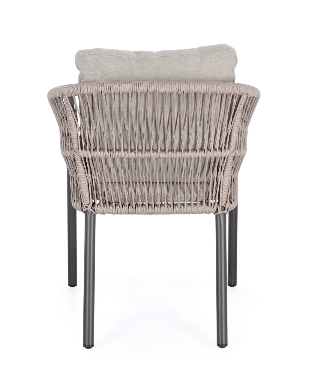 Gartenstuhl Galdana aus Aluminium, Taupe / Anthrazit