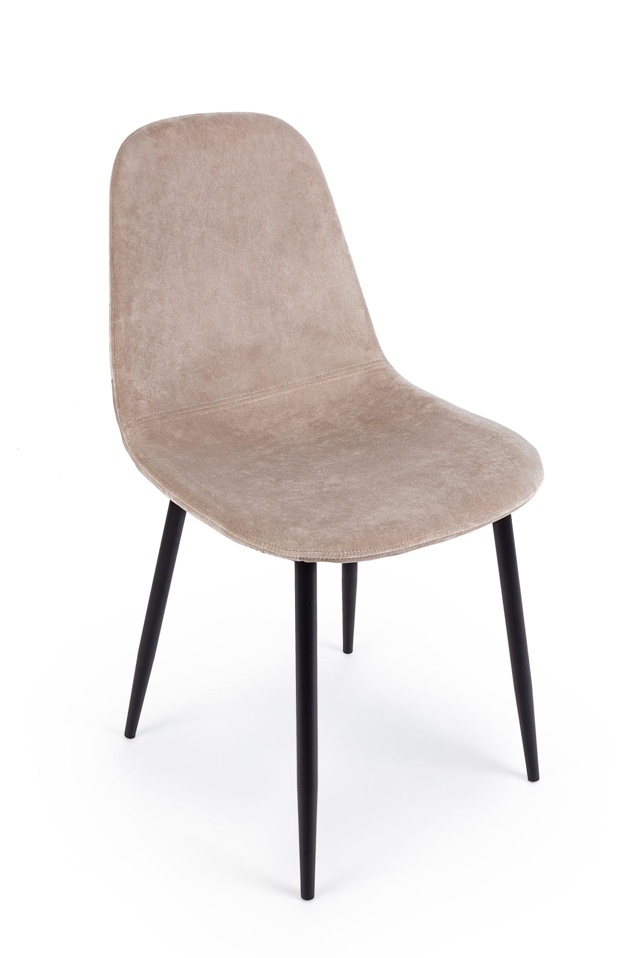 Esszimmerstuhl Irelia aus Samt, Taupe Esszimmerstuhl Irelia 4er-Set aus Samt, Taupe