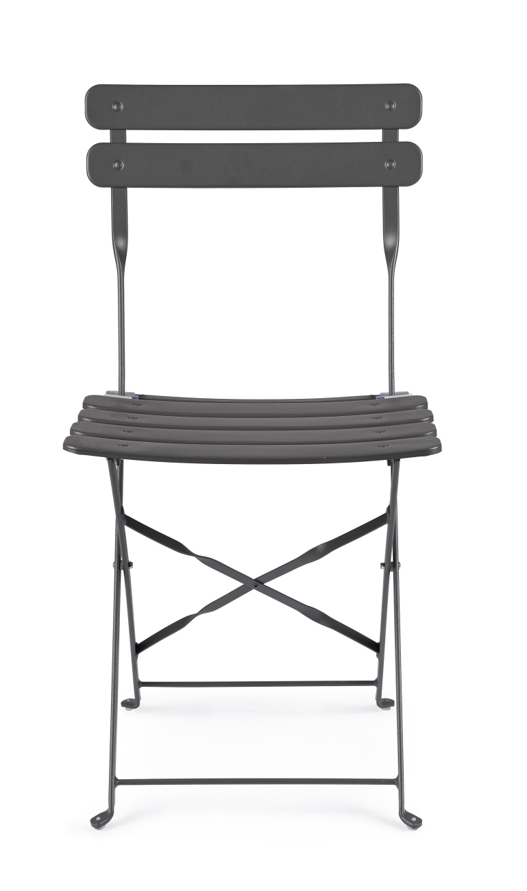 Gartenstuhl Yasmin aus Metall, Anthrazit