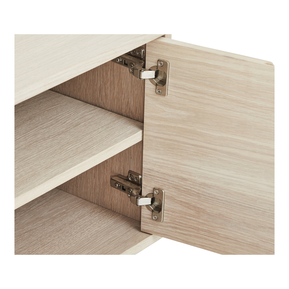 TV-Board Gorbin Eiche Whitewash 180 cm - mit Türen & Soft-Close