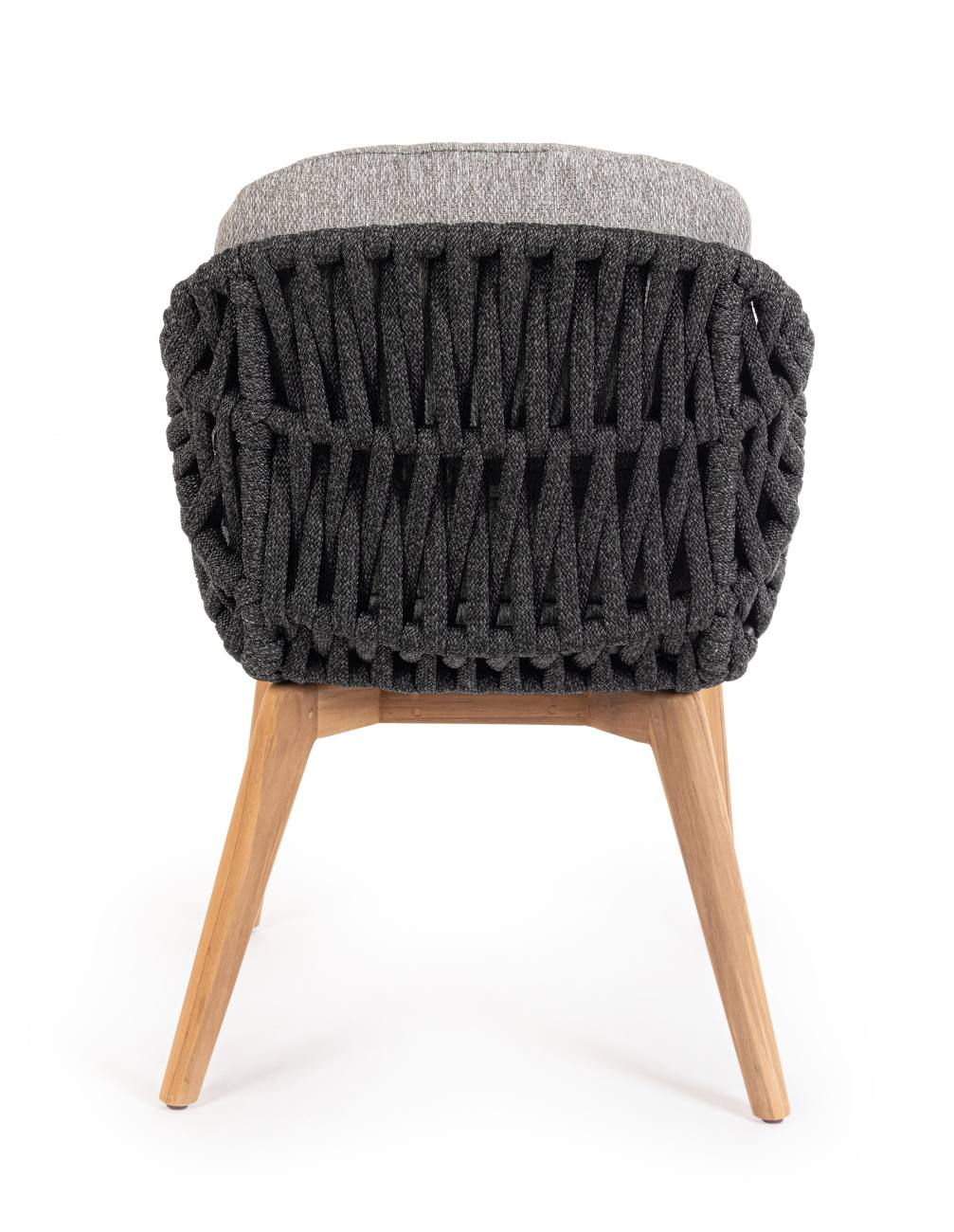 Gartenstuhl Tamires aus Teakholz, Anthrazit