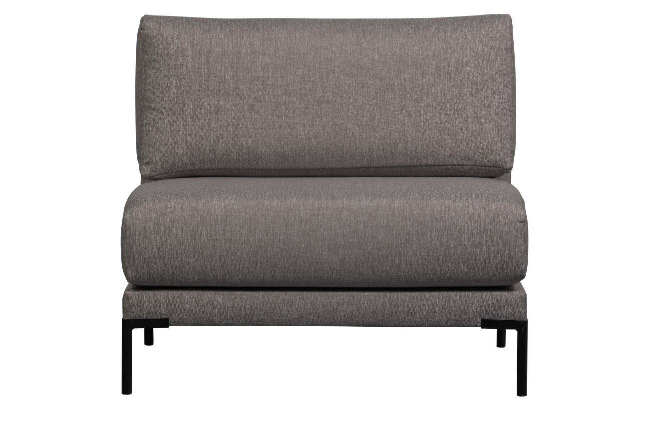 Bank Couple Element aus Melange-Stoff 100 cm, Grau