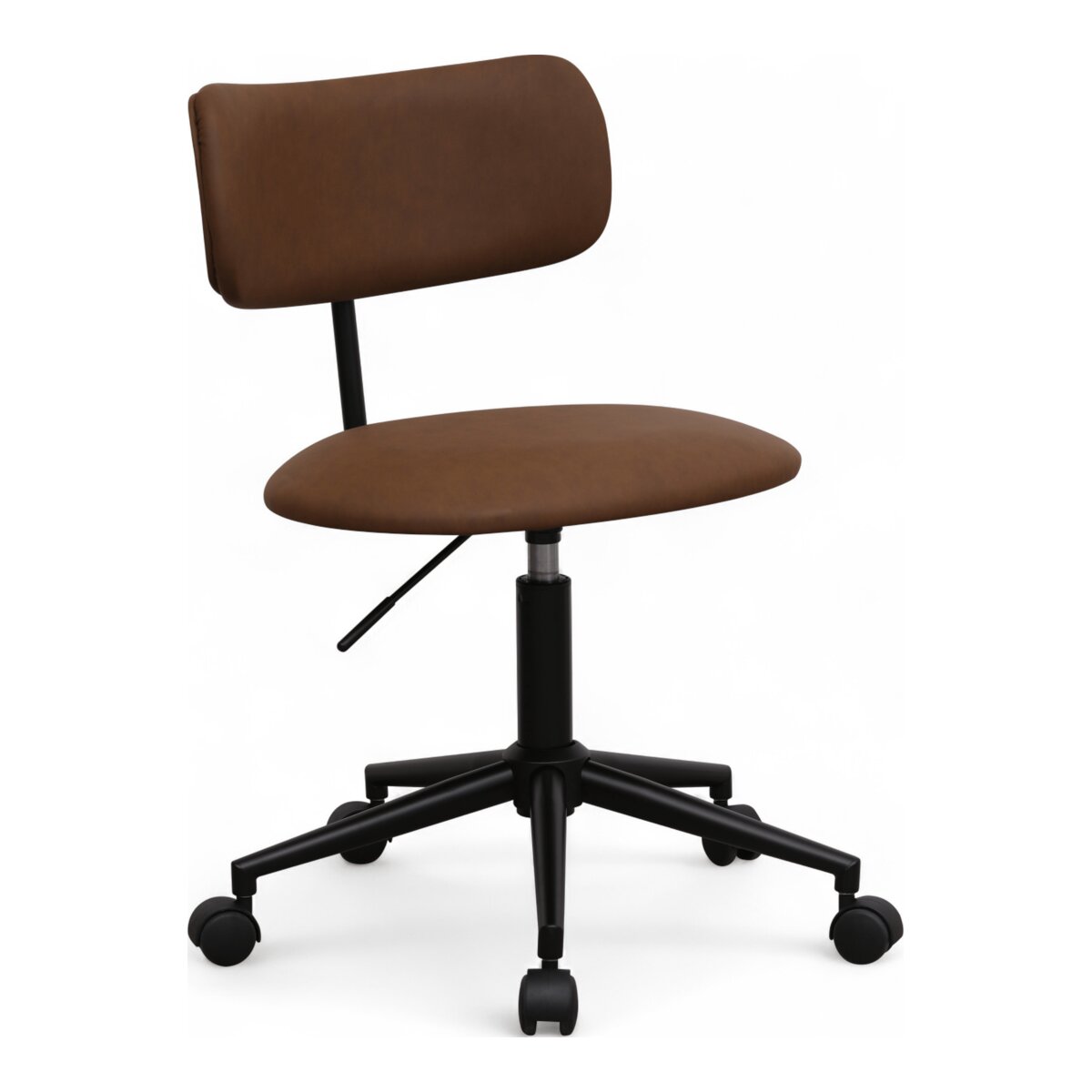 Bürostuhl Xory aus Kunstleder - Drehbar, Höhenverstellbar, Neigbar, Dunkelbraun