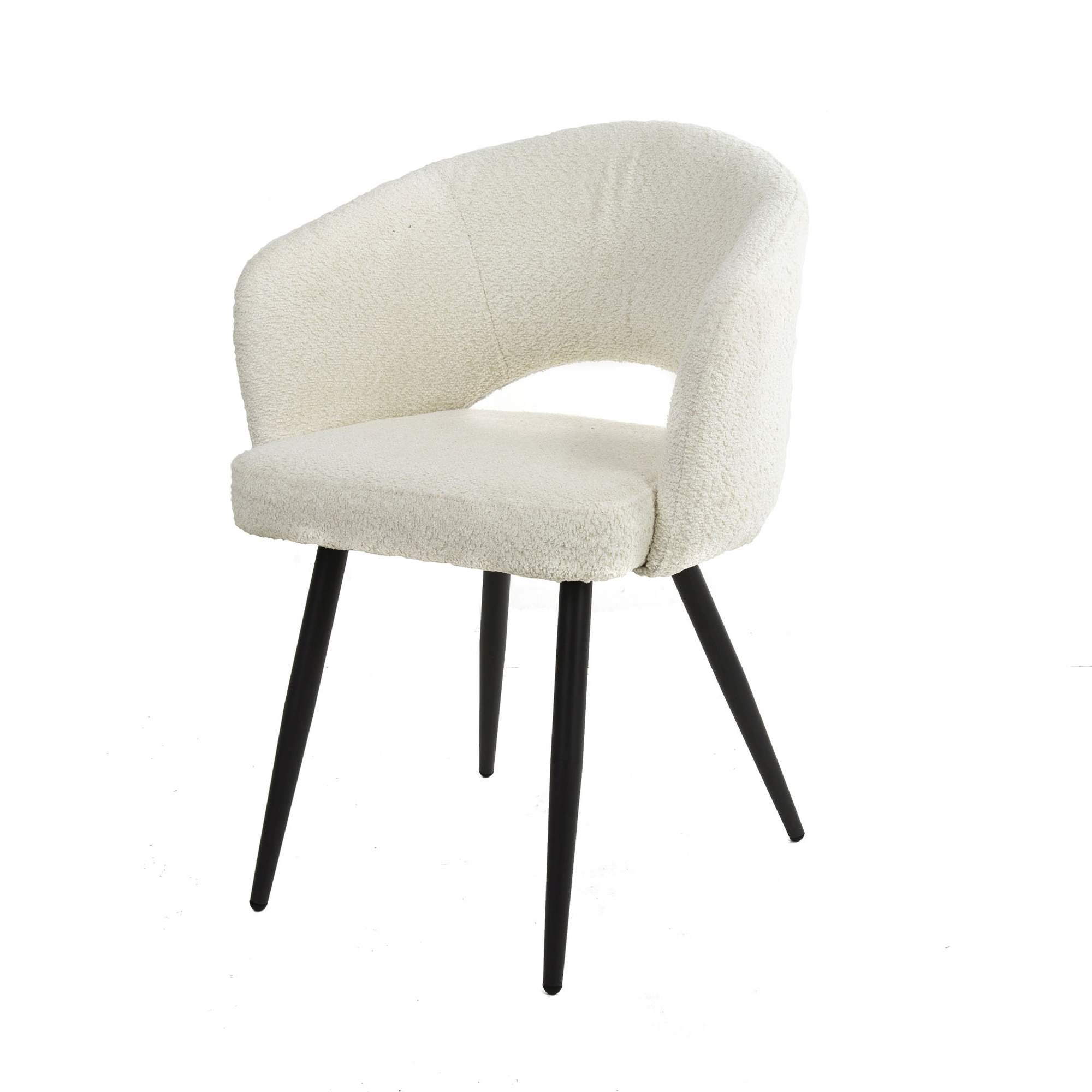 2er-Set Armlehnstuhl Sallonis - Boucle, Weiß 2er-Set Armlehnstuhl Boulse - Boucle, Weiß