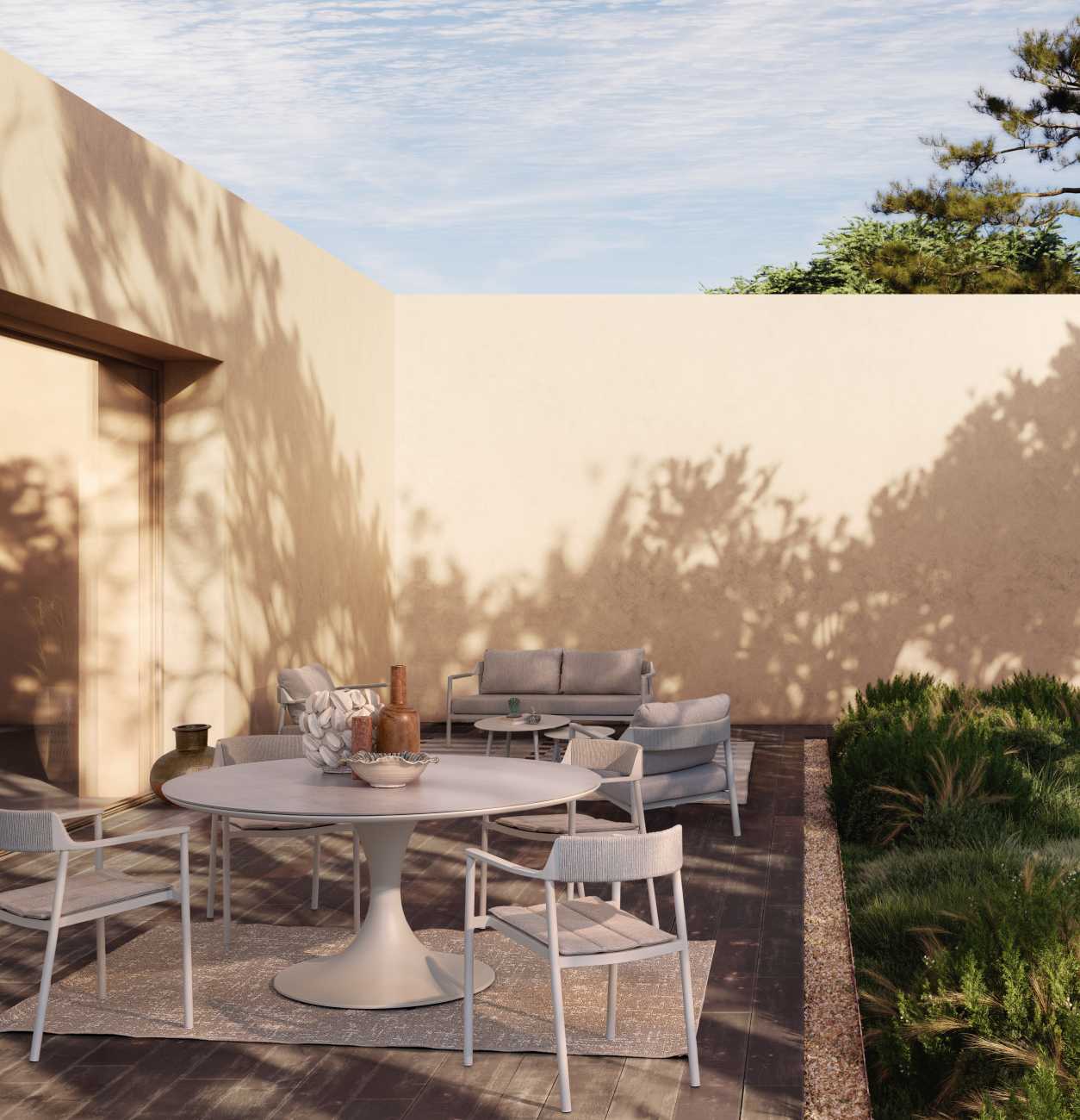 Gartenstuhl Ropery aus Aluminium, Morny