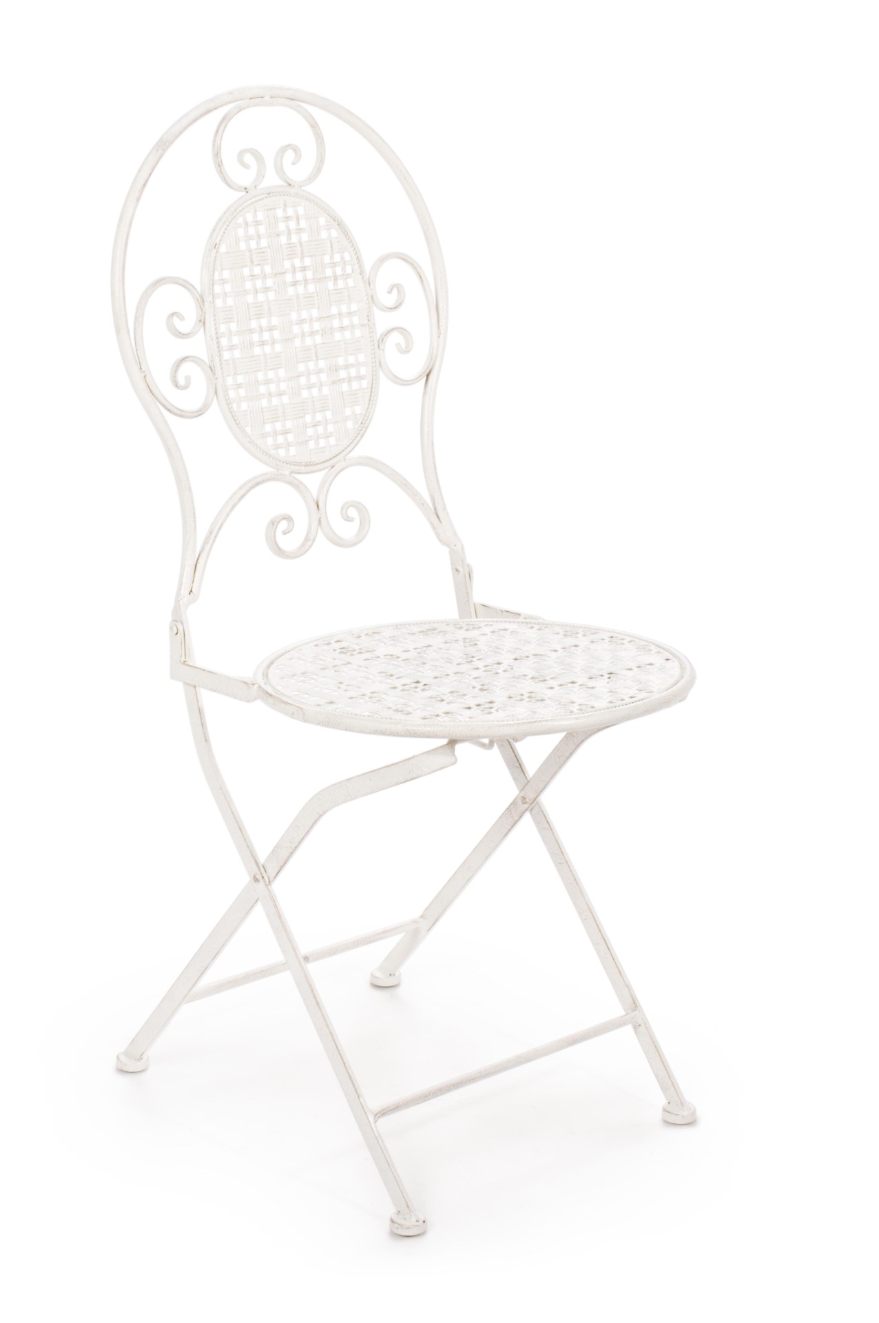Der Stuhl Emily überzeugt mit seinem klassischen Design. Gefertigt wurde der Stuhl aus Metall, welches einen weißen Farbton besitzt. Die Sitzhöhe beträgt 46 cm.