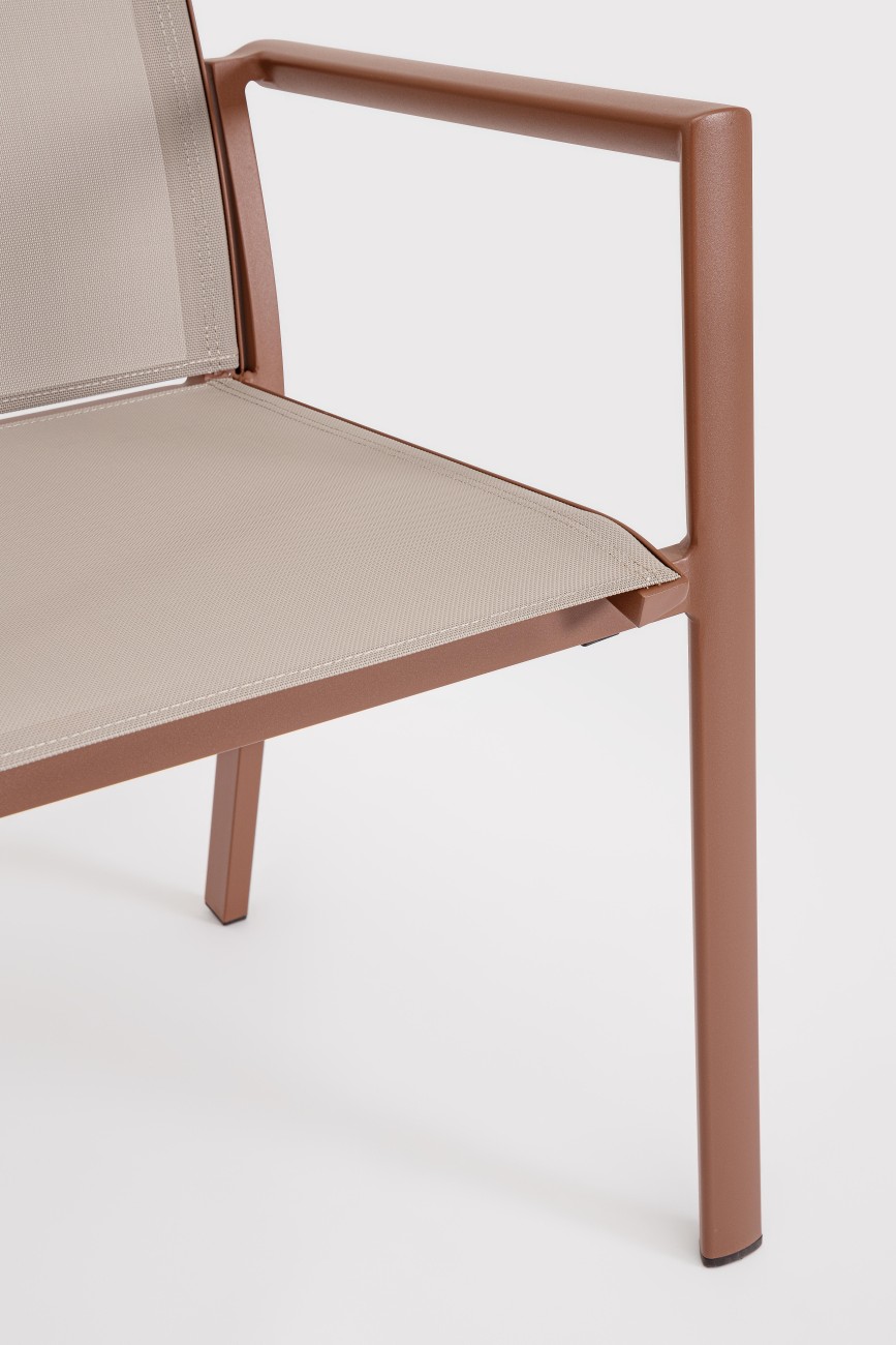 Gartenstuhl Konnor stapelbar mit Armlehne, Barn