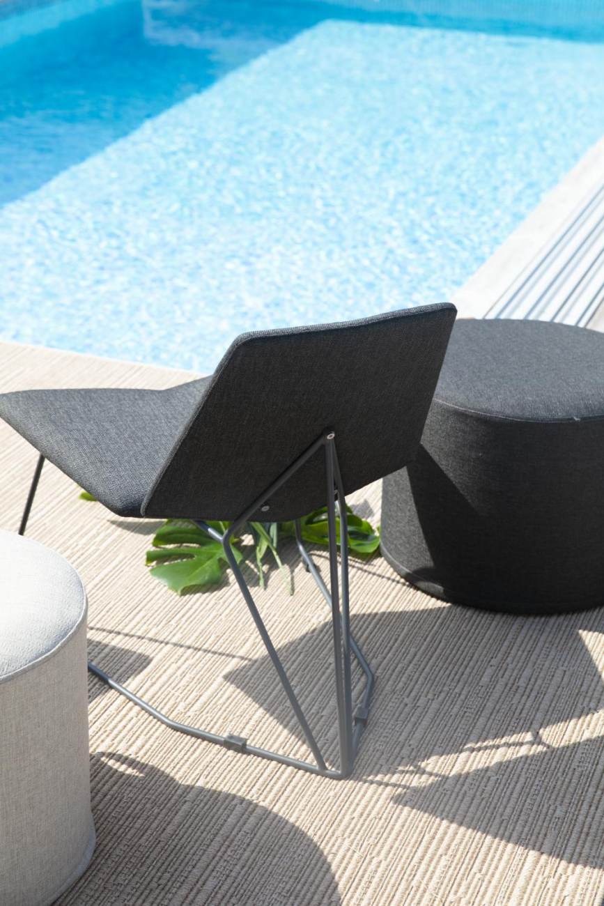 Gartenstuhl Pollux aus Metall, Anthrazit