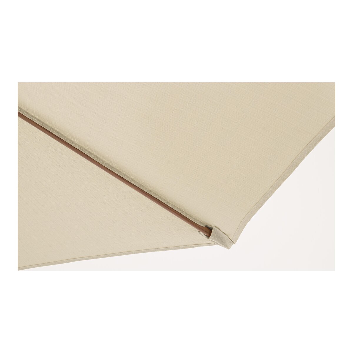 Sonnenschirm Palinuro - Metall Naturbraun in Holzoptik, Polyester-Stoff Natur, Ø 300 cm