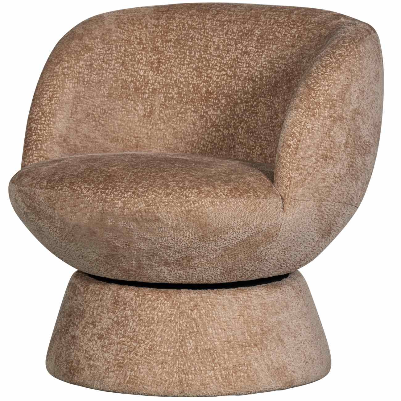 Drehsessel Shuffle aus Chenille-Stoff, Natur Drehsessel Shuffle aus Chenille-Stoff, Natur