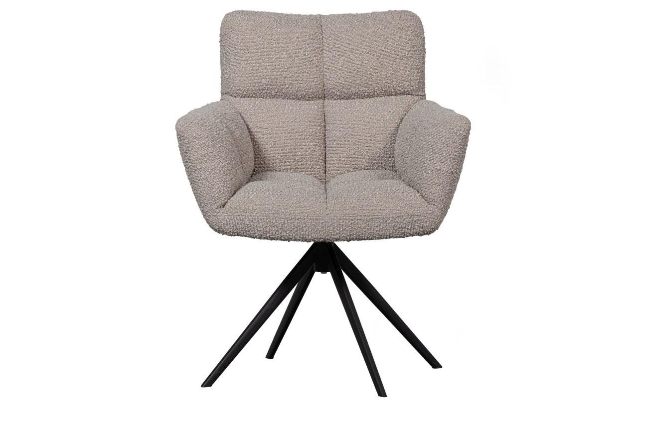 Esszimmerstuhl Vinny mit Armlehne, Sand