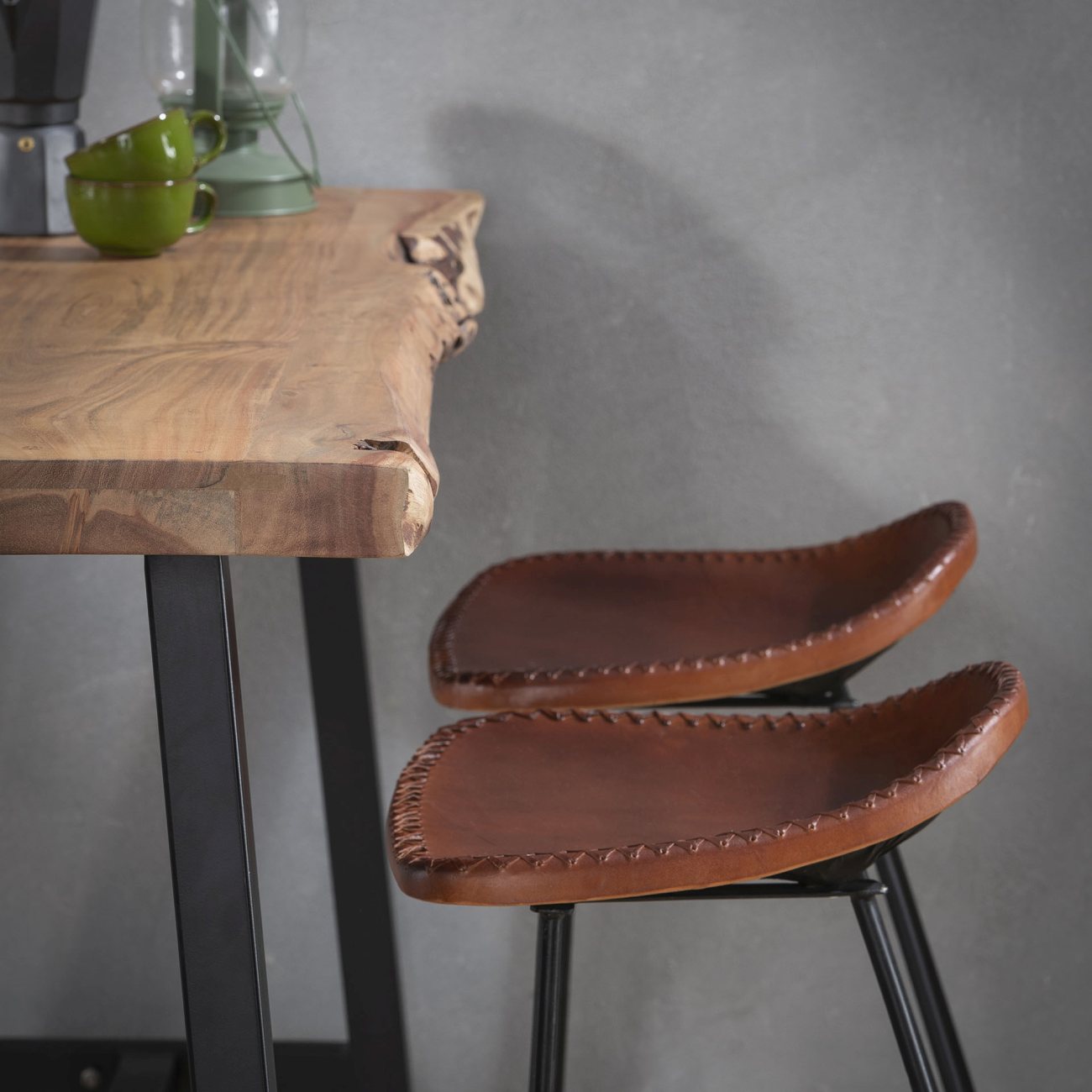 Bartisch Stammbaz - Akazienholz massiv Natur, 125 x 46 cm