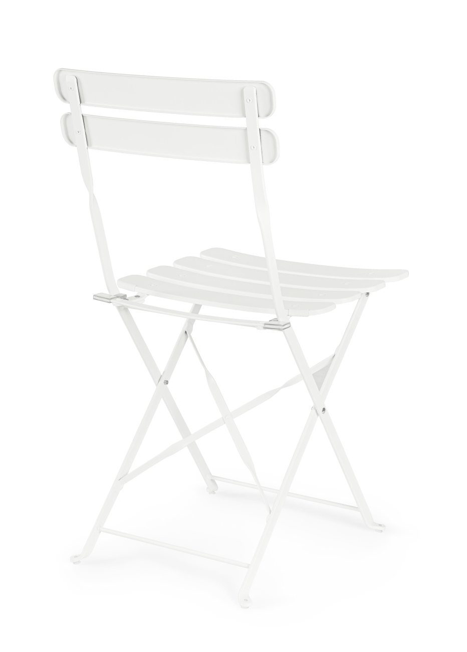 Gartenstuhl Yasmin aus Metall, Weiß