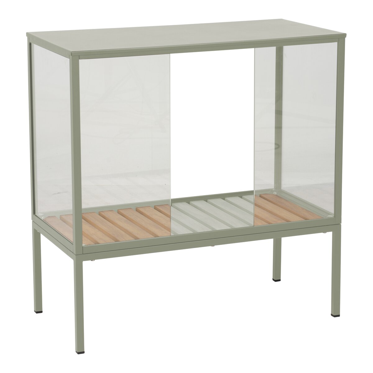 Pflanzenschrank Grower Greens, Dusty Green -  Aluminium, Glas mit 1 Boden