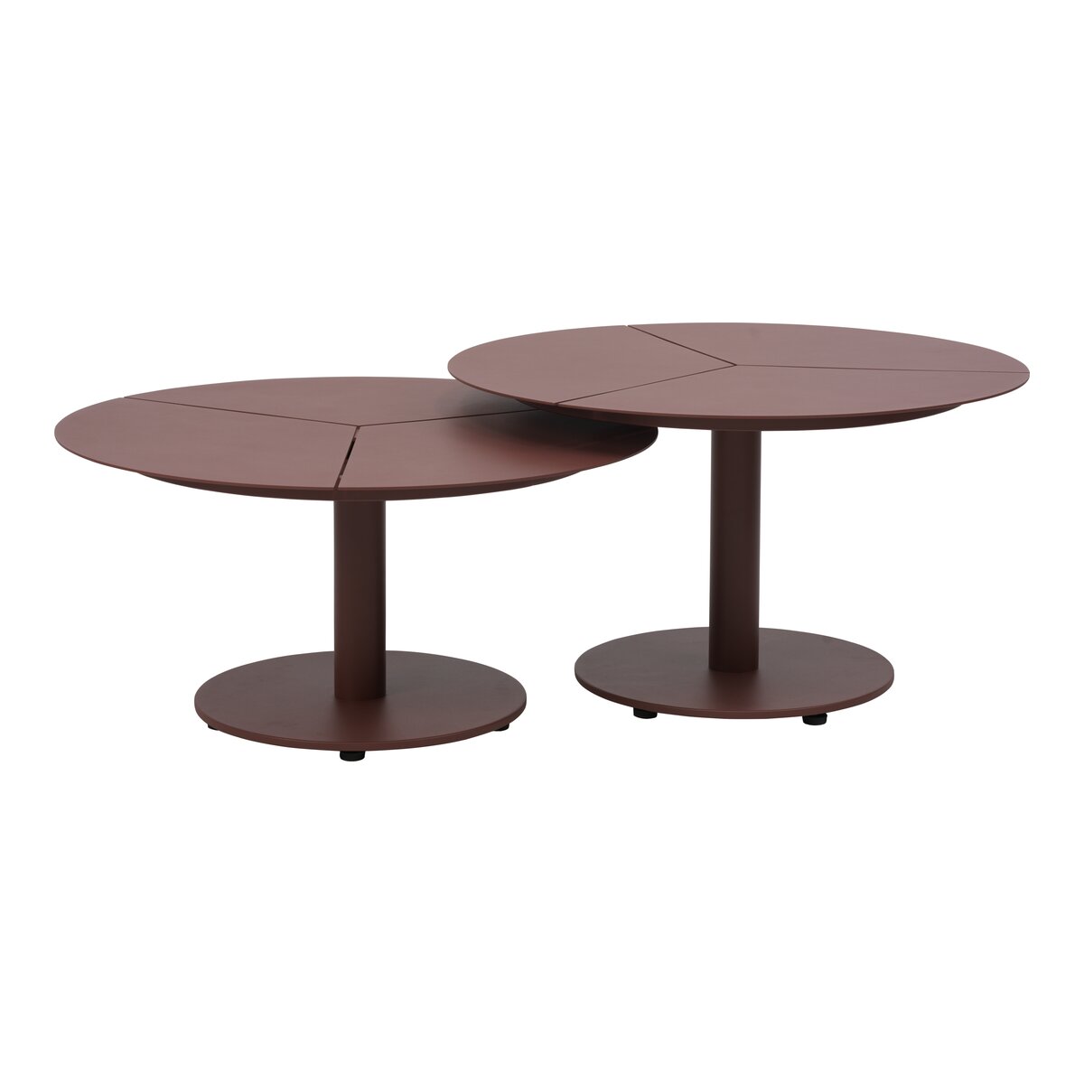 Gartencouchtisch Peace aus Aluminium - 80x80x46 cm, Zinnoberrot