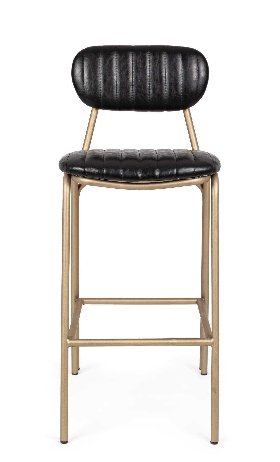 Barhocker Addy aus Kunstleder, Schwarz