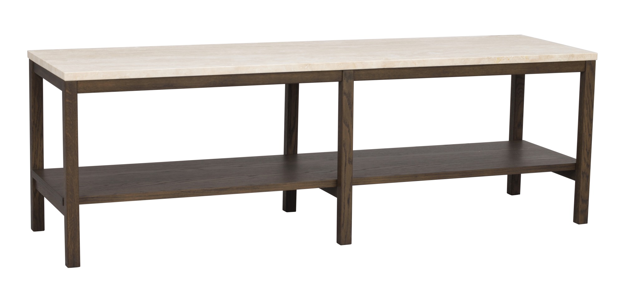 Konsole Orwel 140x40x45cm, Traventin / Eiche Braun passt perfekt in stilvolle Wohnräume. Konsole Orwel 140x40x45cm, Traventin / Eiche Braun