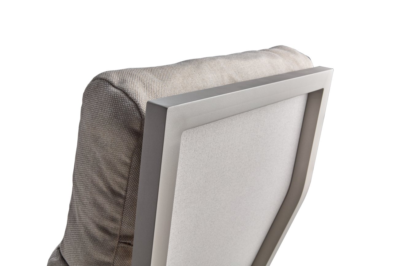 Gartensessel Slide mit verstellbarer Rückenlehne, Taupe / Beige