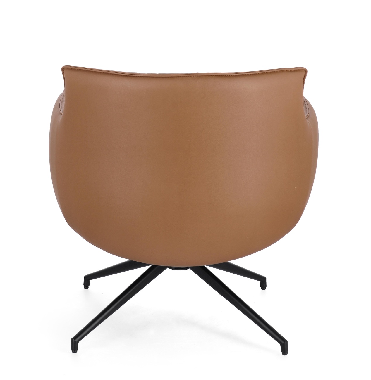 Drehsessel Vermont aus Kunstleder, Cognac