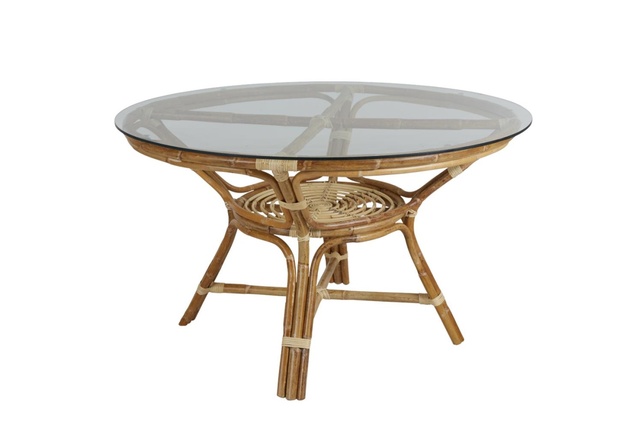 Gartenesstisch Vallda aus Rattan Ø 120cm