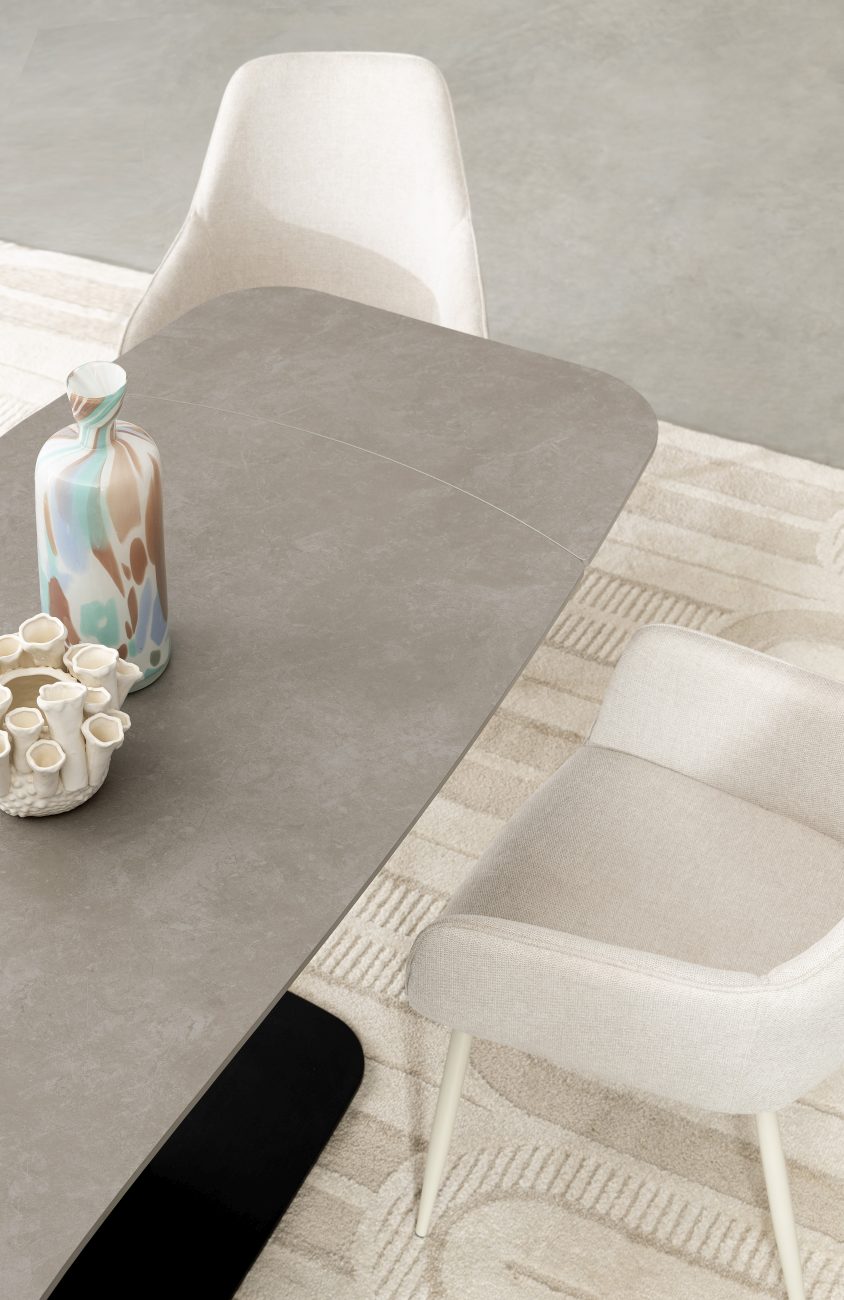 Esszimmerstuhl Cora 2er-Set mit Armlehne, Beige / Beige