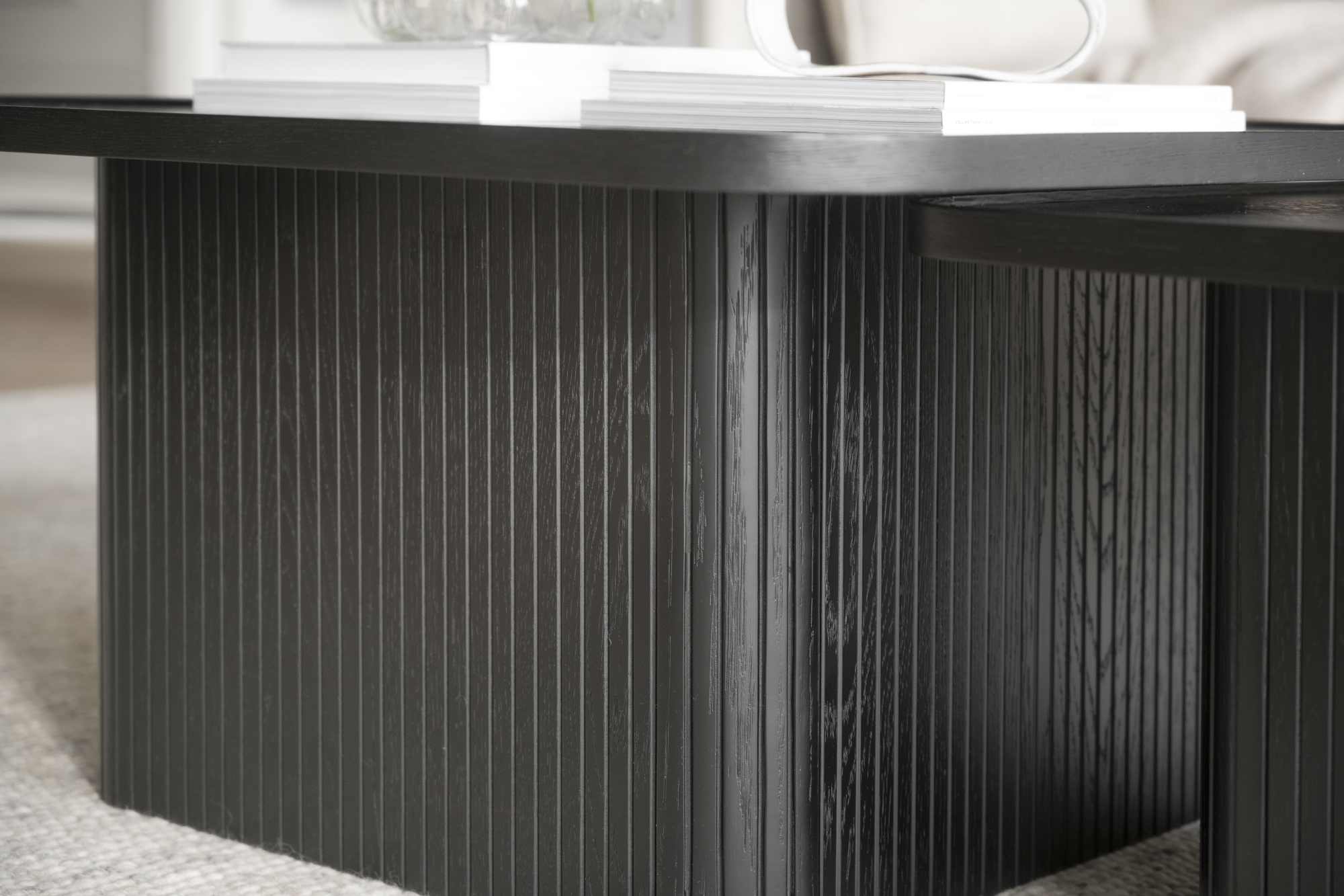 Couchtisch Sullivan, Schwarz, 80x80x40cm – überzeugt mit zeitlosem Stil.