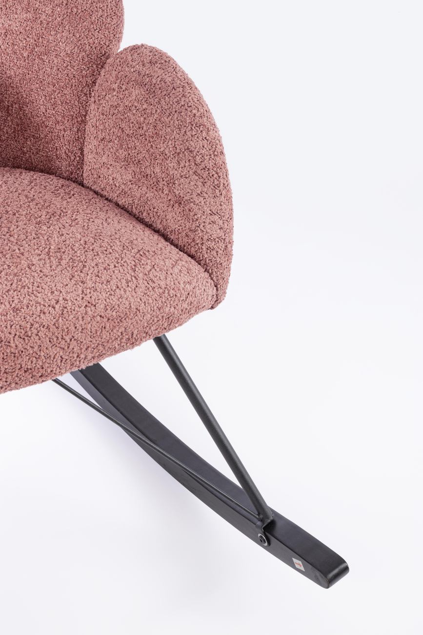 Schaukelsessel Sibilla aus Stoff, Rot