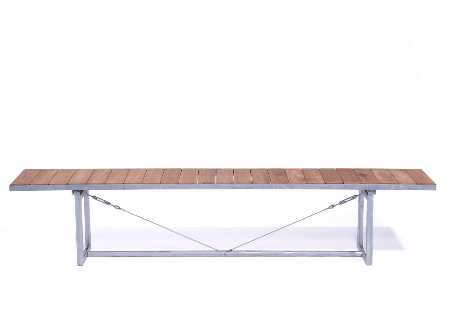 Bank Jever 220cm aus massiven Teakleisten Bank Jever 220cm aus massiven Teakleisten