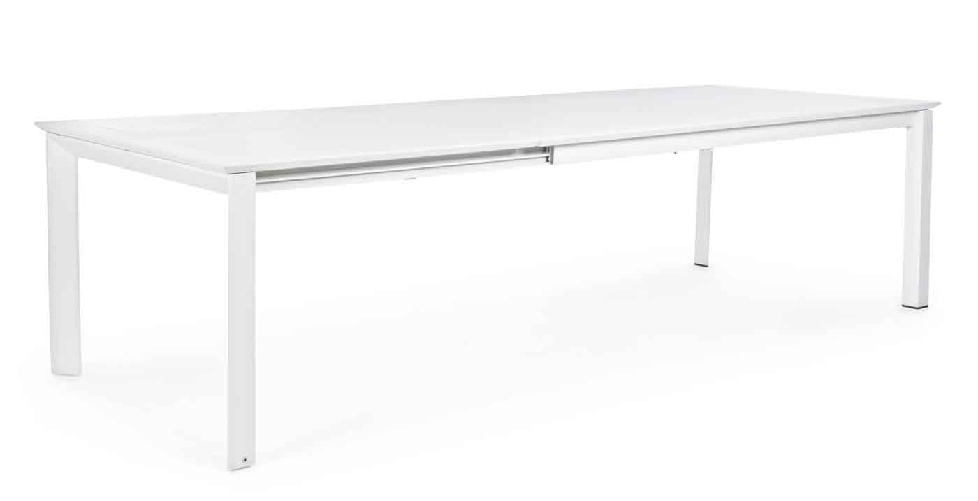 Gartentisch Konnor mit Ausziehfunktion, 200-300x110 cm, Weiß Gartentisch Konnor mit Ausziehfunktion, 200-300x110 cm, Weiß