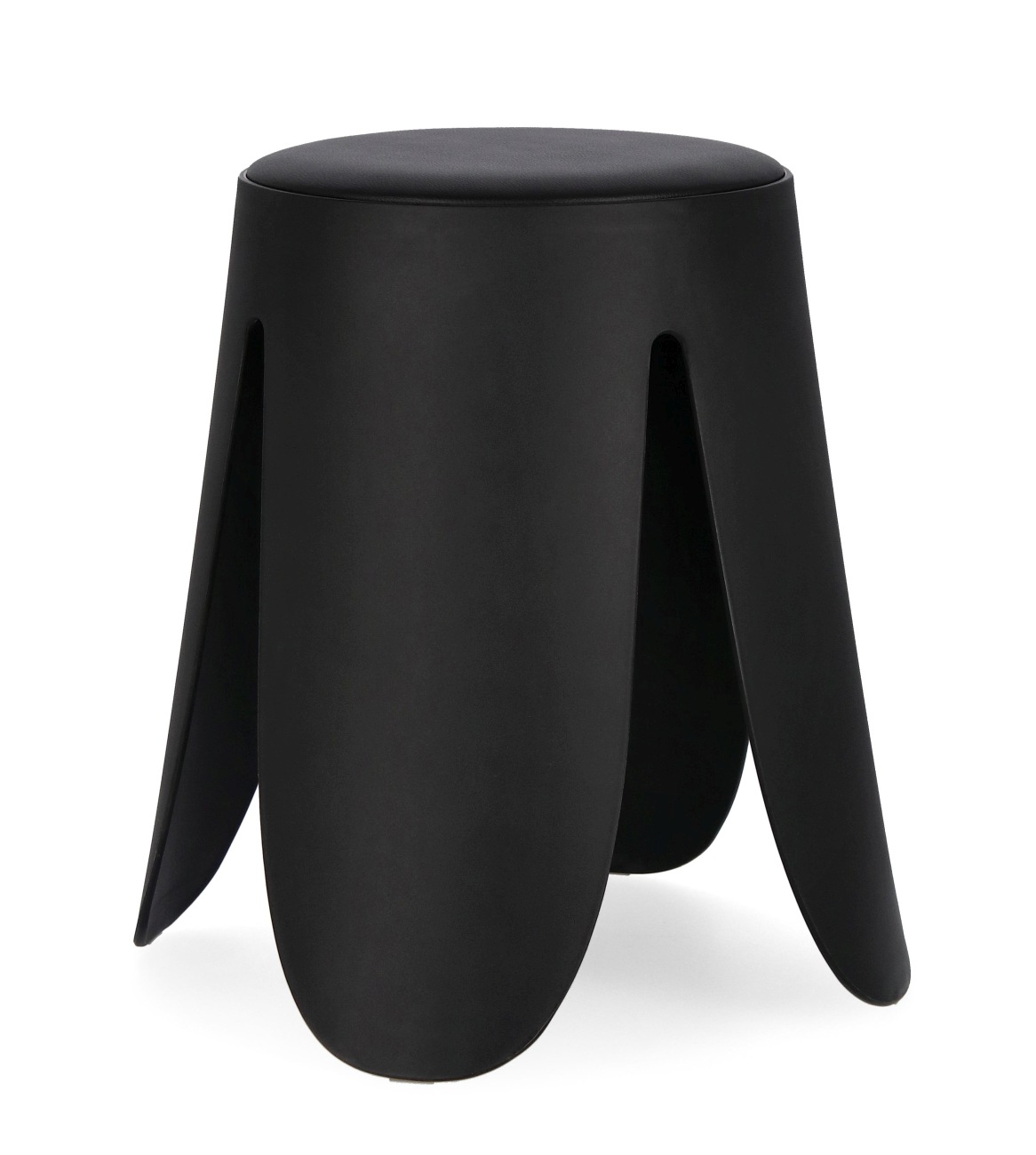 Hocker Imogen aus Kunstleder, Schwarz Hocker Imogen aus Kunstleder, Schwarz