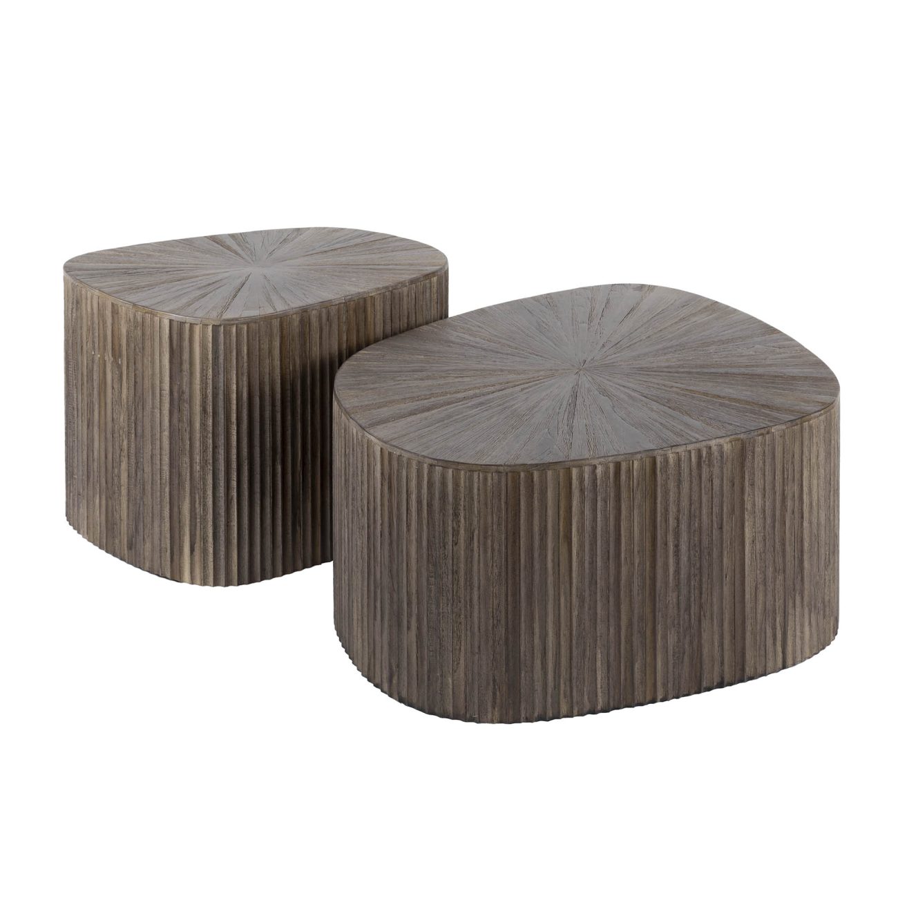 2er-Set Couchtisch Maya XL - hochwertiges Teakholz - Viereckig, Braun 2er-Set Couchtisch Foray - hochwertiges Teakholz Braun, Viereckig