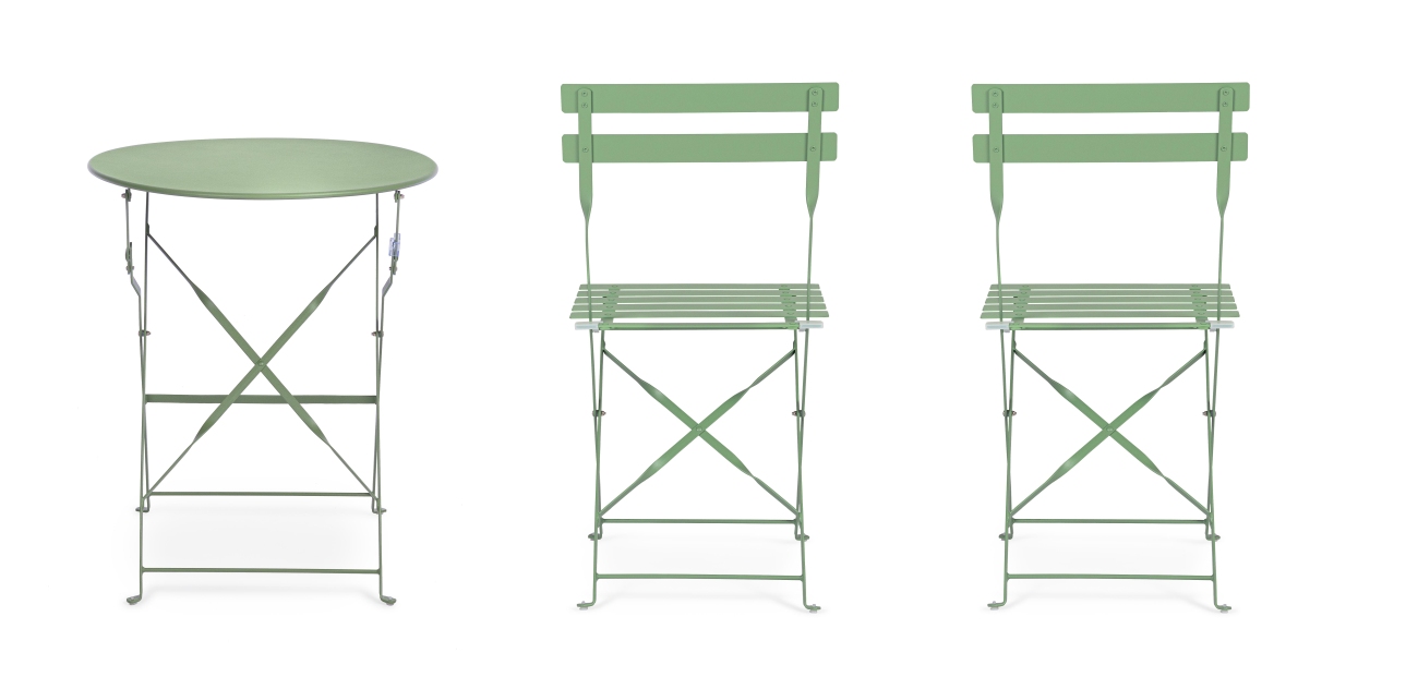 Garten-Set Austin, Stühle & Tisch, Grün