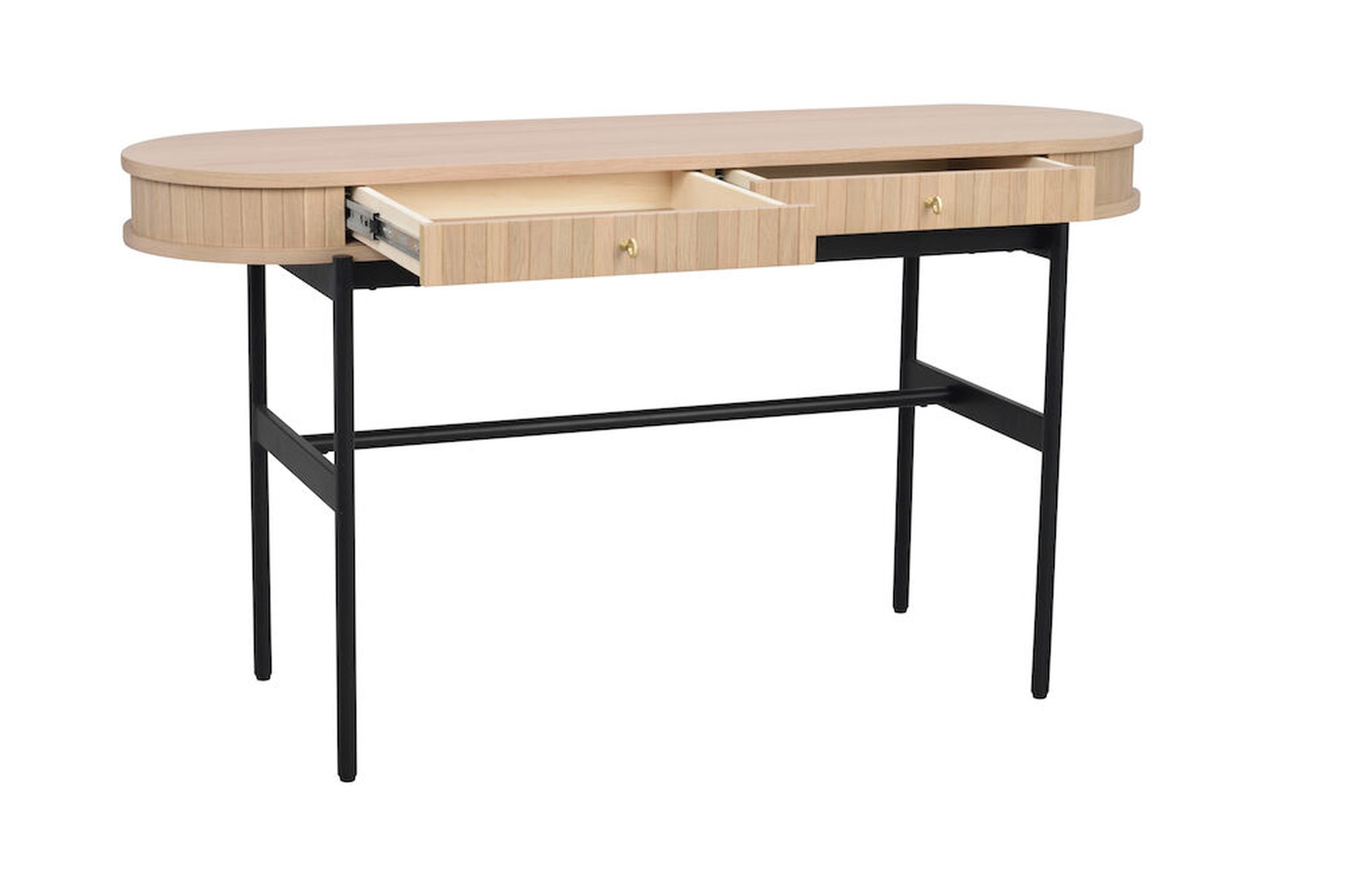 Konsole Haddington mit Schubladen 142x47x77cm, Eiche – stilvoller Blickfang für Ihr Zuhause.