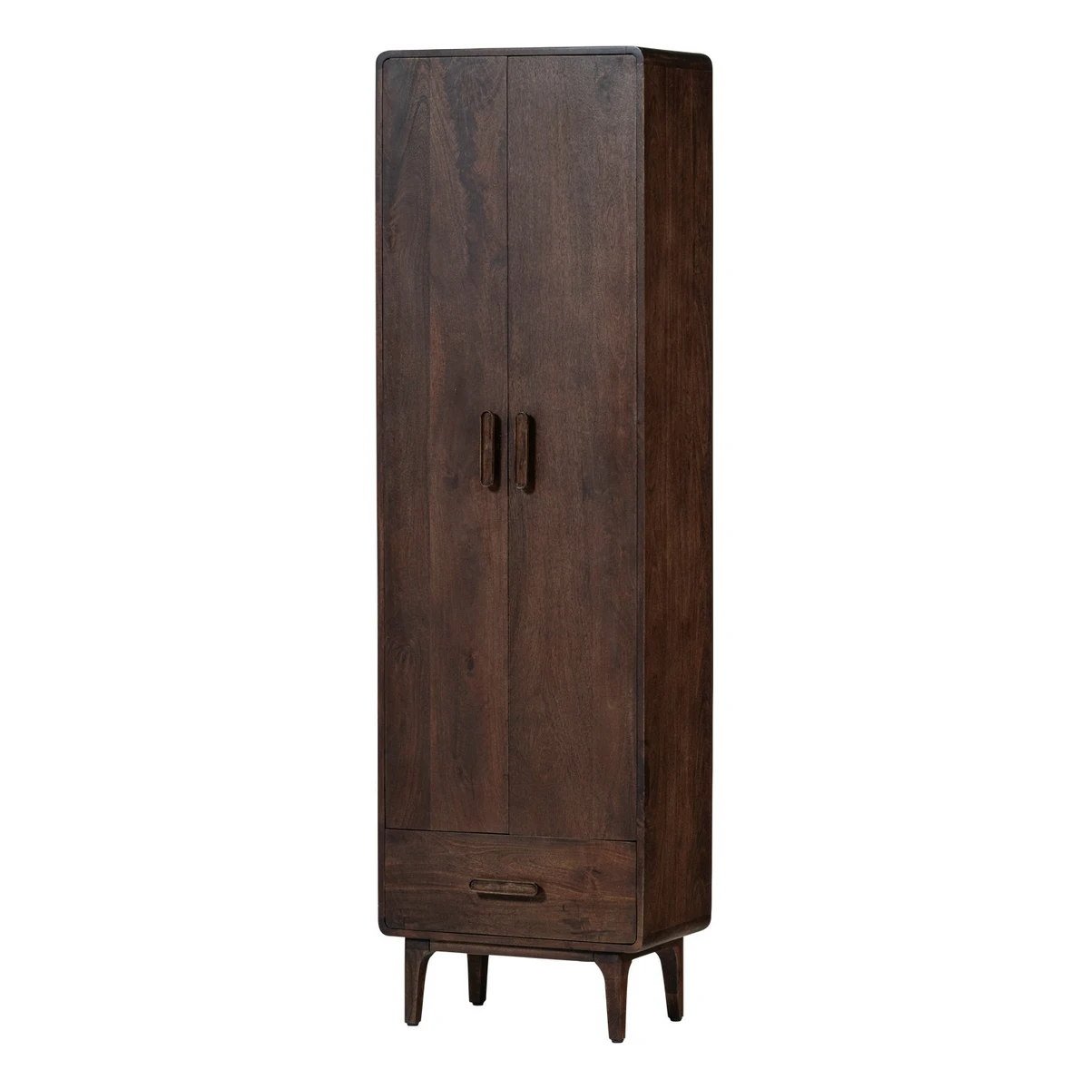 Schrank / Hochschrank Liya - Mangoholz Dunkelbraun