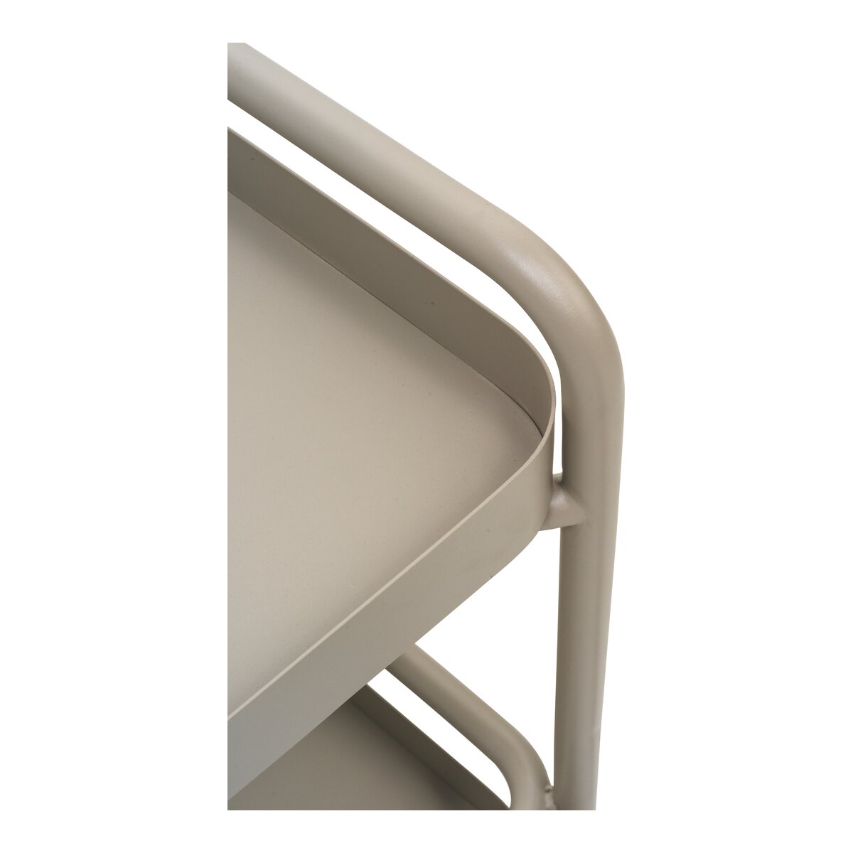 Garten-Servierwagen Trolly, Khaki - aus Aluminium, mit Rollen