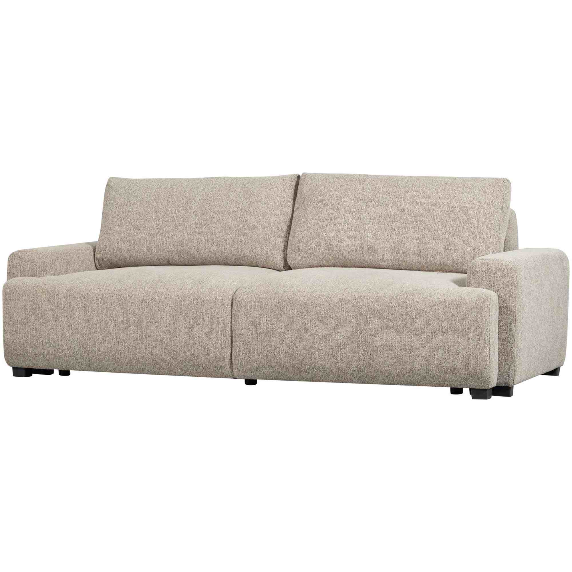 Schlafsofa Night & Day 3-Sitzer Natur Melange - weicher Stoff & luxuriöses Design, 239 x 107 x 85 cm