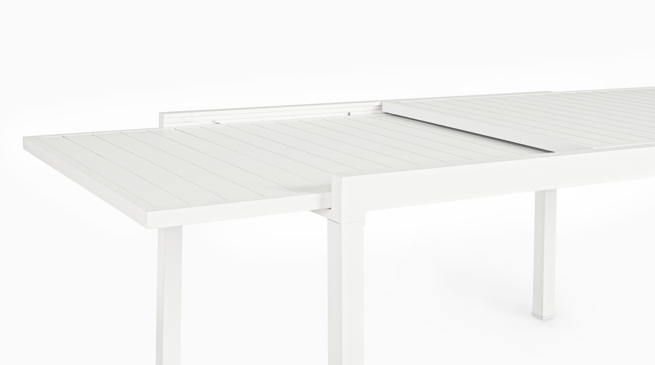 Gartenesstisch Pelagius 135-270x90 cm, Weiß