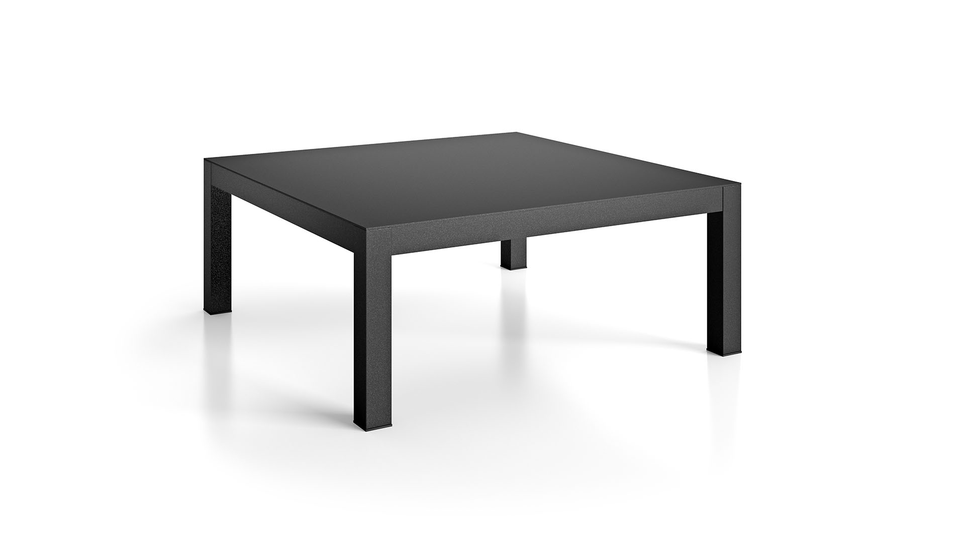 Beistelltisch Domino aus Aluminium, Schwarz, 140x70 cm Beistelltisch Domino aus Aluminium, Schwarz, 140x70 cm