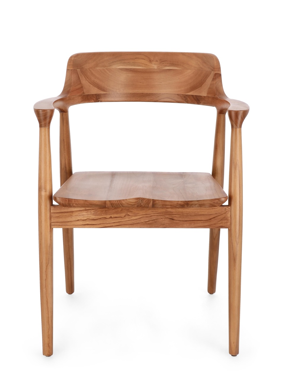 Der Esszimmerstuhl Suzy überzeugt mit seinem modernen Stil. Gefertigt wurde er aus Teakholz, welcher einen natürlichen Farbton besitzt. Der Stuhl besitzt eine Sitzhöhe von 46 cm.