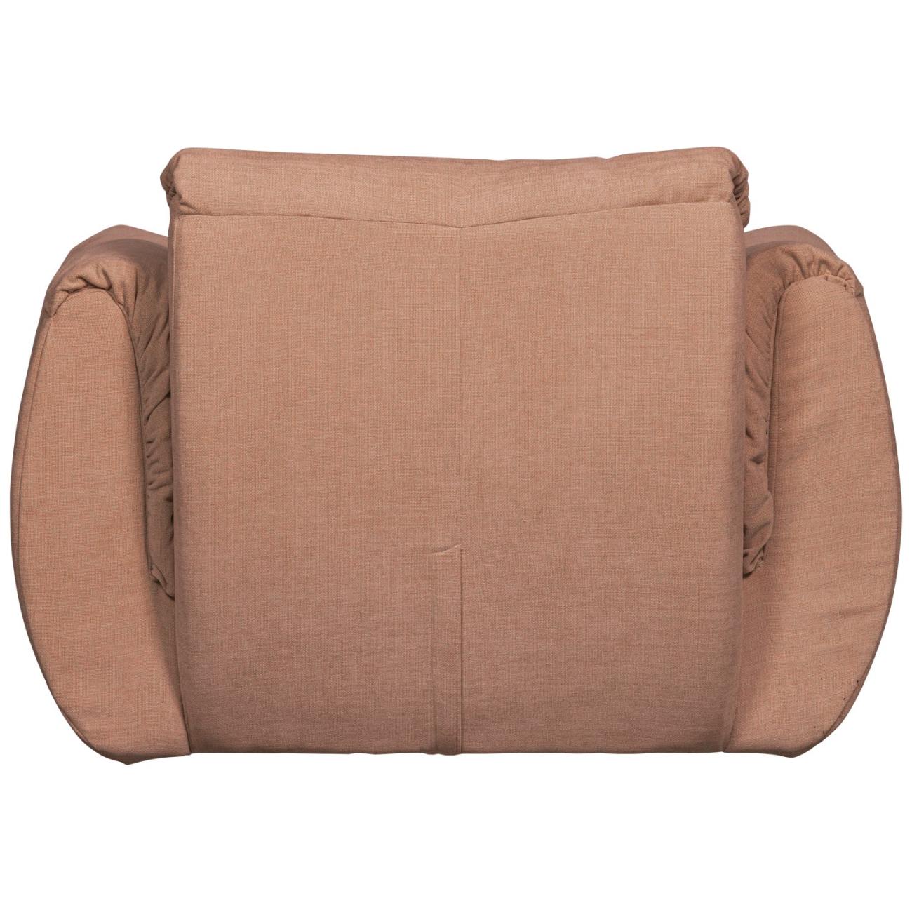 Drehsessel Baggy aus Chenille-Stoff, Altrosa