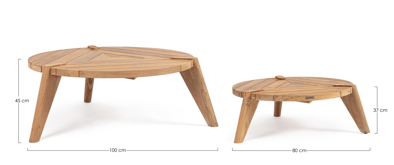 Gartencouchtisch-Set Camden aus Teakholz