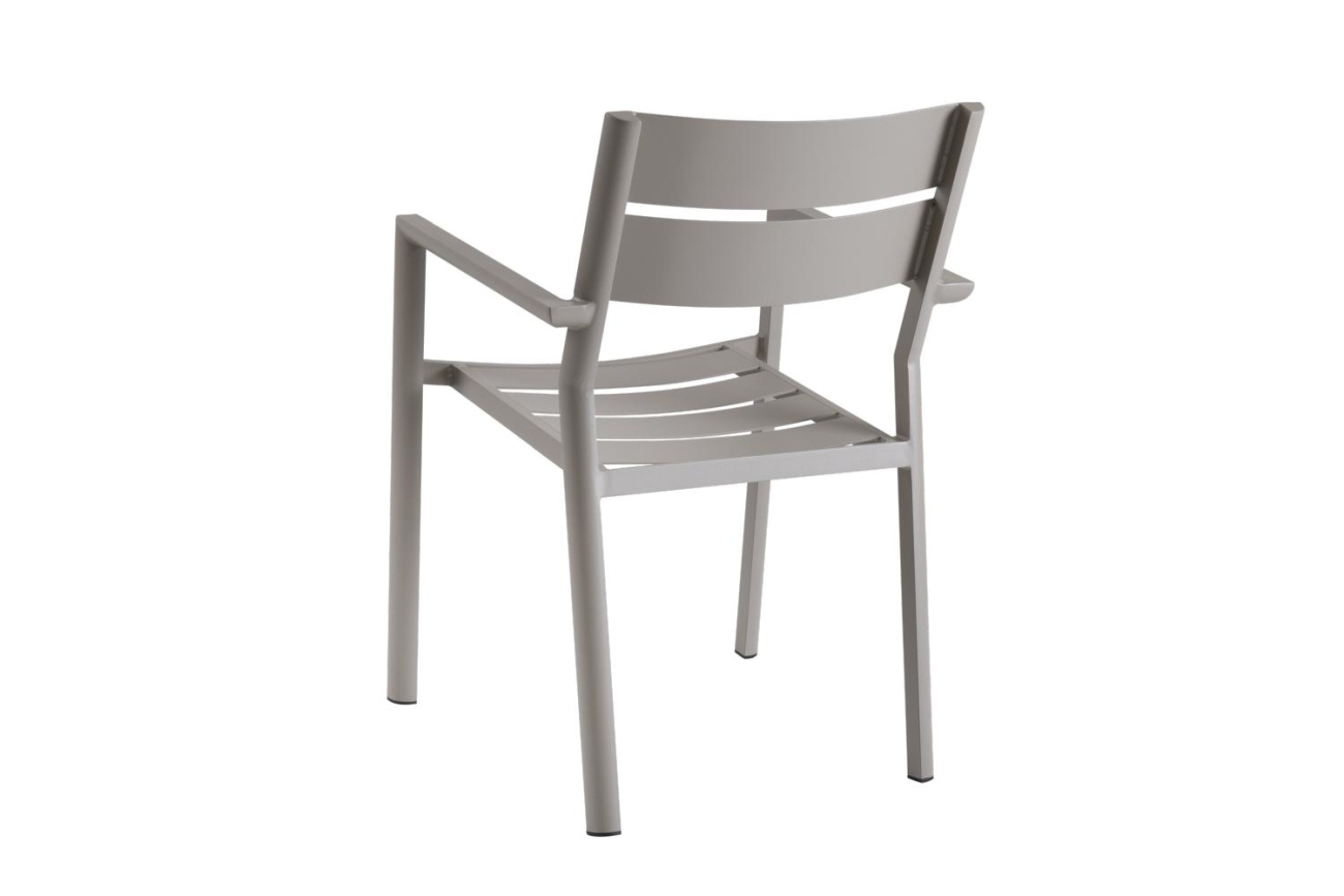 Der Gartenstuhl Delia überzeugt mit seinem modernen Design. Gefertigt wurde er aus Metall, welches einen kaki Farbton besitzt. Das Gestell ist auch aus Metall und hat eine kaki Farbe. Die Sitzhöhe des Stuhls beträgt 43 cm.