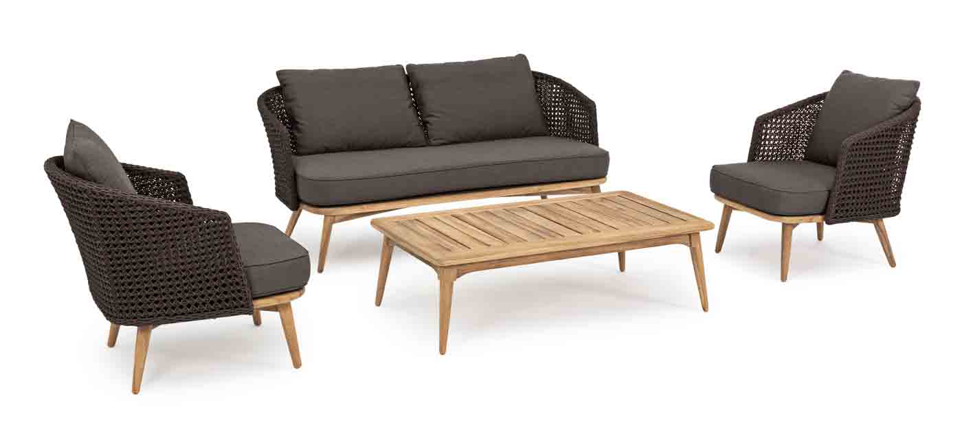 2,5 Sitzer Sofa Ninfa inkl. Kissen, Dunkelbraun