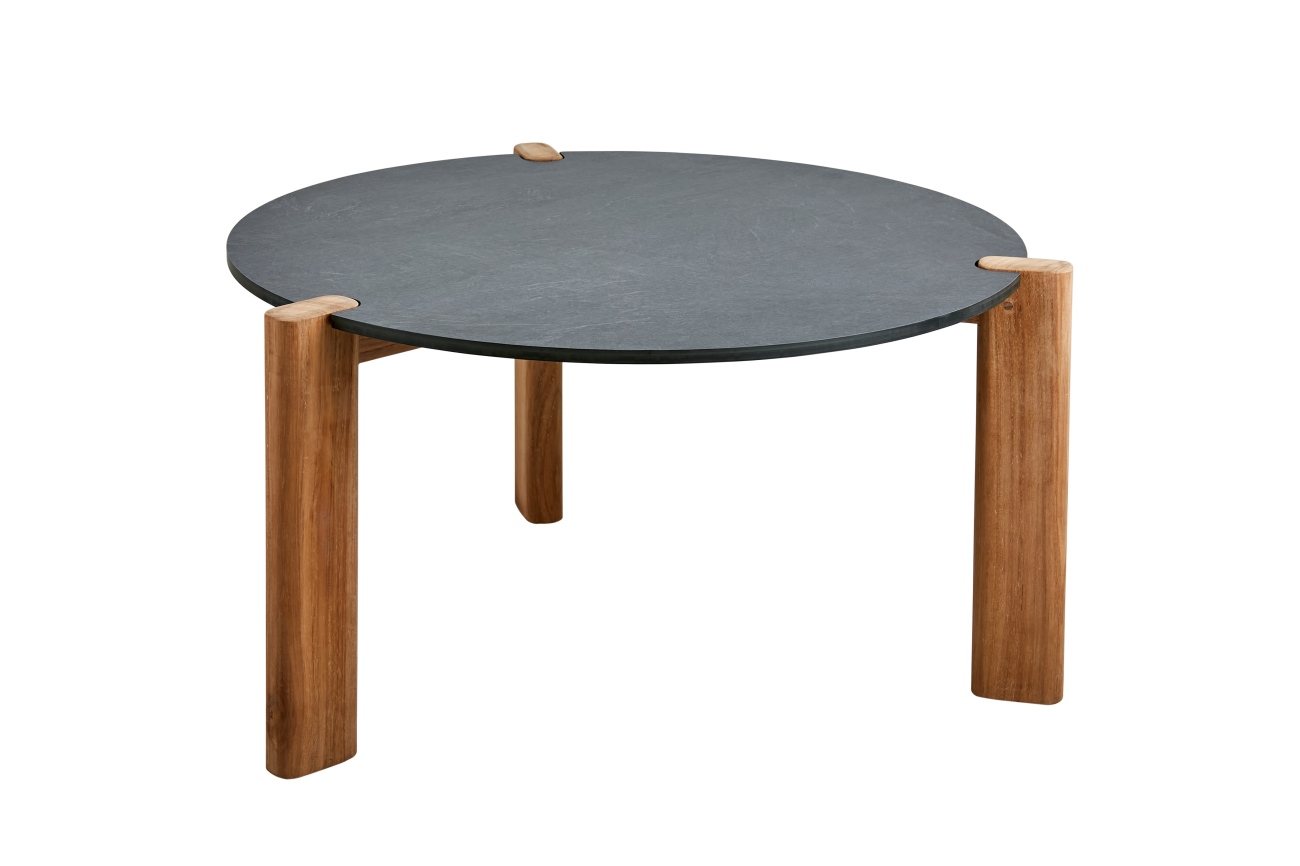 Gartencouchtisch Domino aus Teak, Ø 70 cm Gartencouchtisch Domino aus Teak, Ø 70 cm