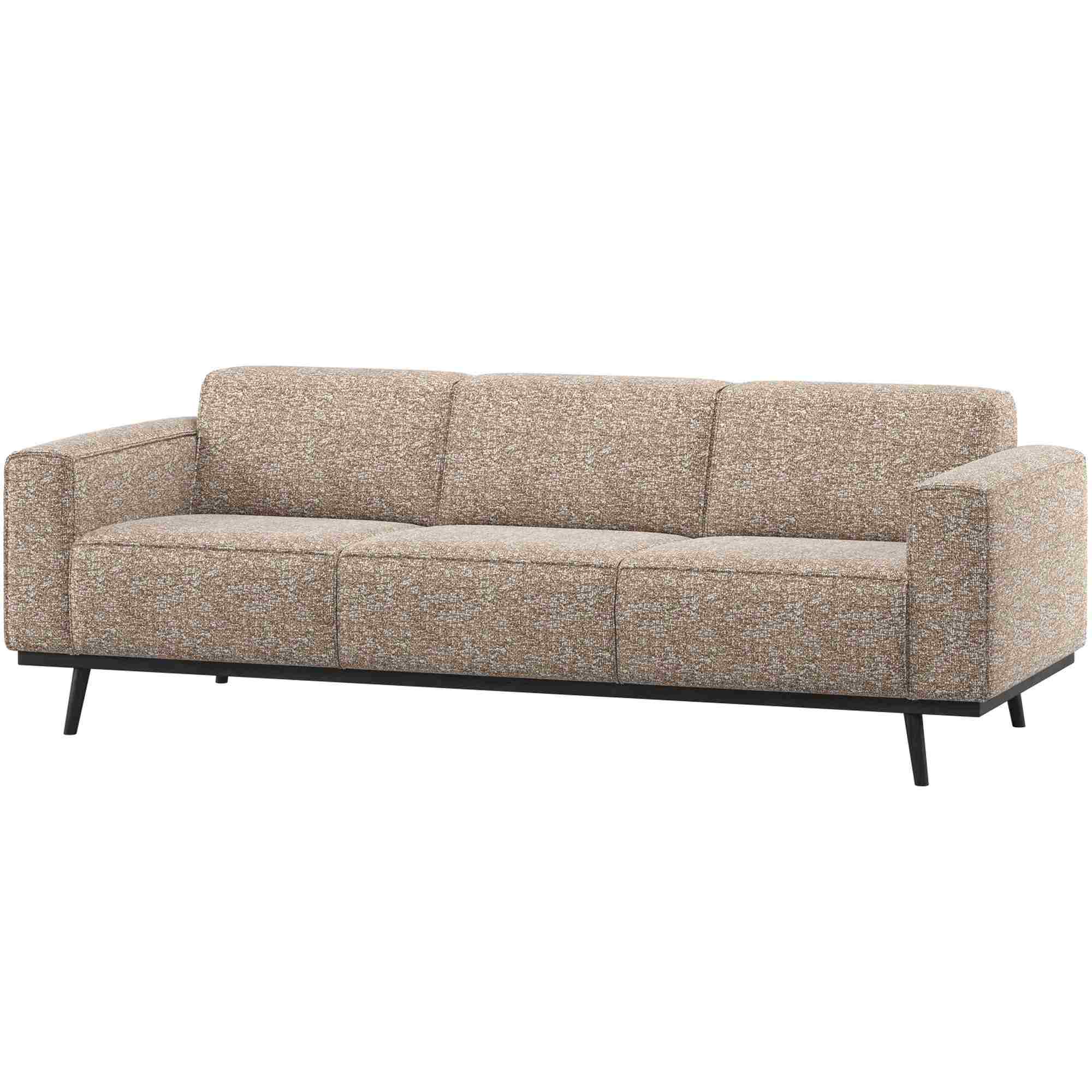 Sofa Statement 3-Sitzer 230 cm - Melange-Stoff, Hellbraun