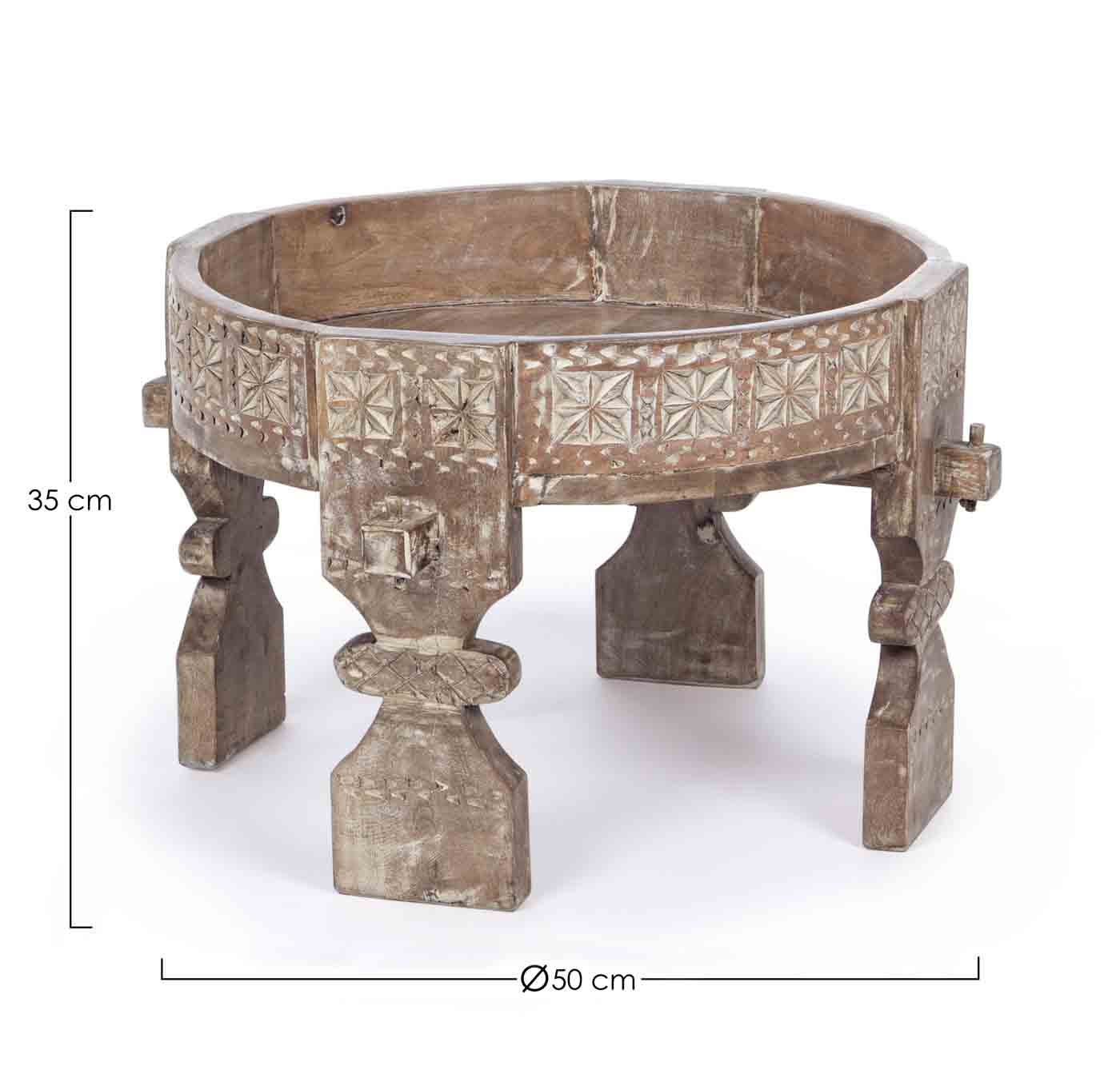 Das Skandinavische Design des Beistelltisches Yasir überzeugt. Gefertigt wurde der Tisch aus Mangoholz und hat per Hand eine Feinbearbeitung erhalten. Der Tisch ist in einem natürlichen Farbton.
